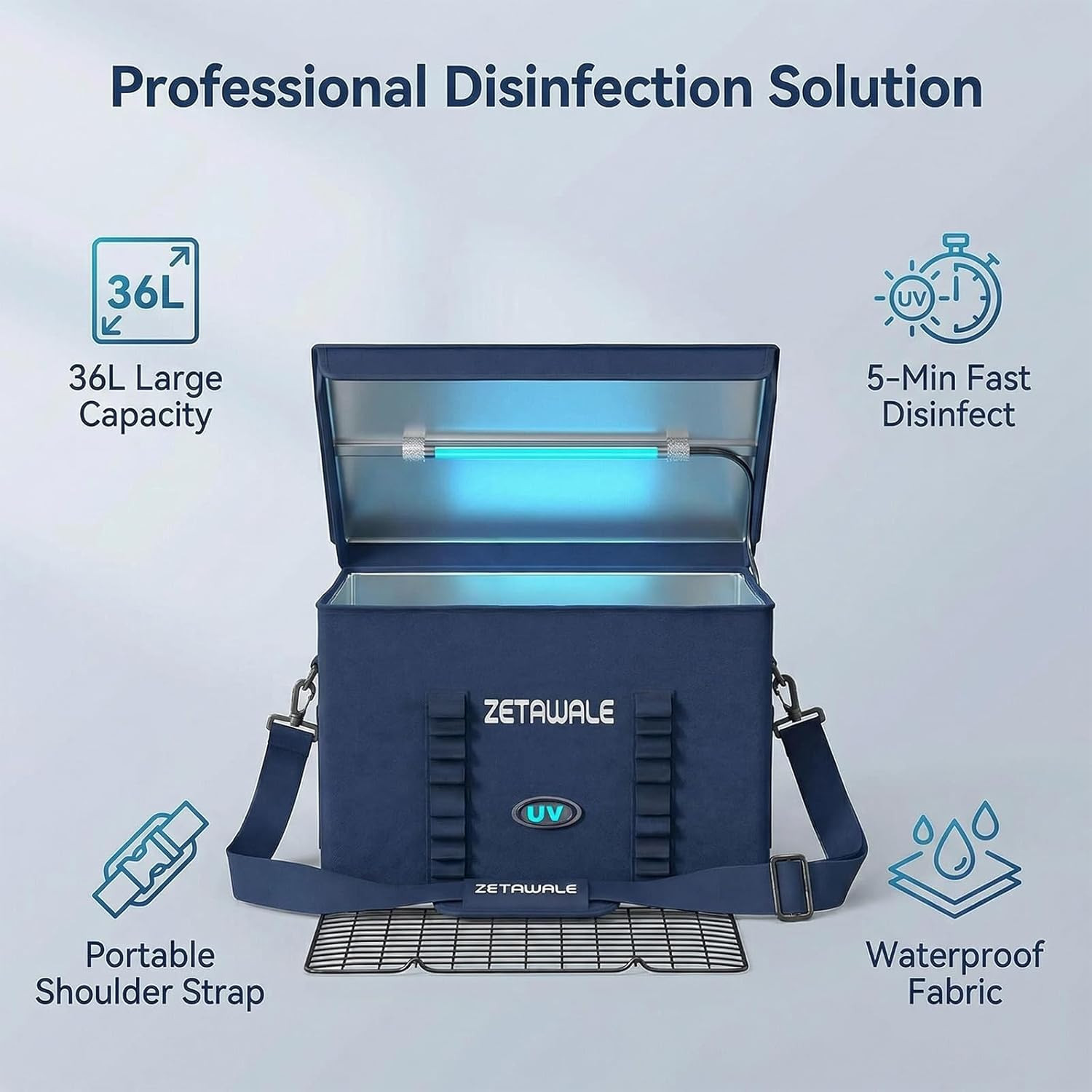 UV Light Sanitizer Box Foldable Large Cleaner and Sanitizing Machine with Timer