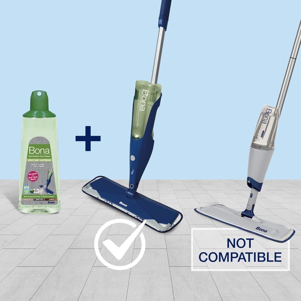 Refillable Multi-Surface Hard Floor Cleaner Spray Mop Cartridge 34 fl oz