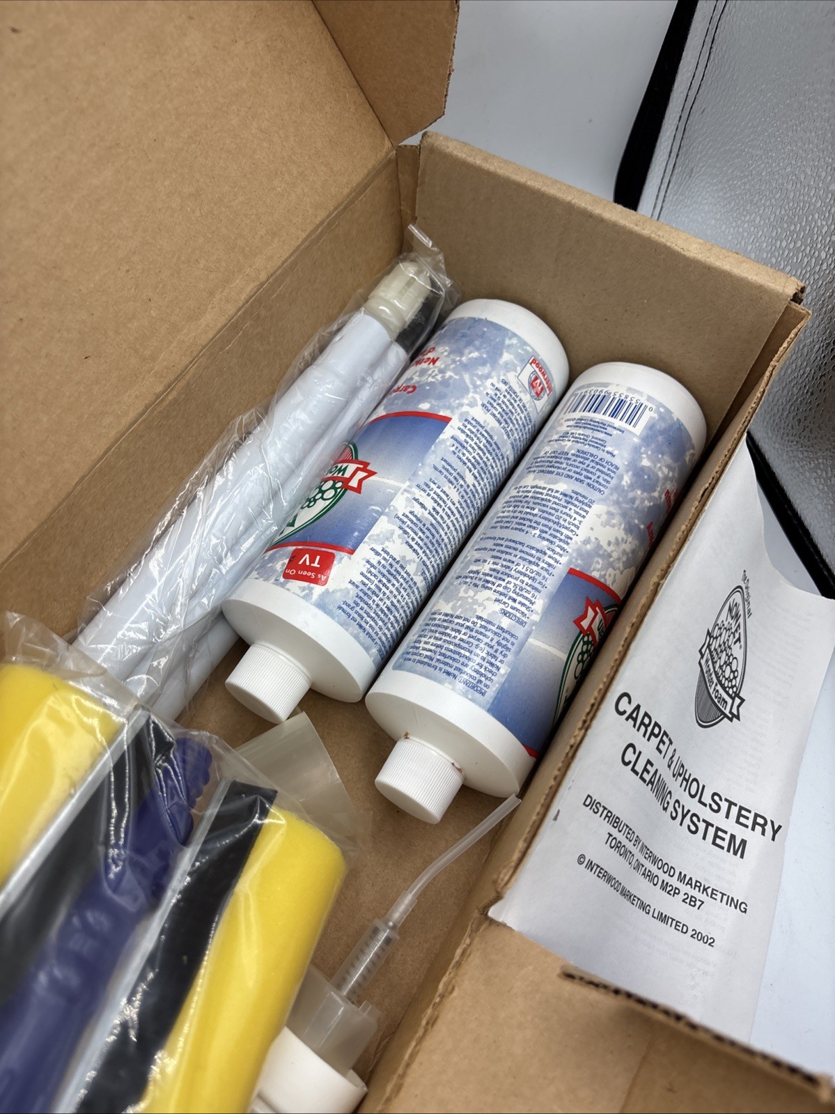 Rare !! 2002 The Original No Wet Wonder Foam Carpet And Upholstery Cleaner Kit