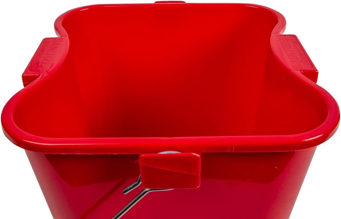 Kleen-Pail Pro 6-Quart Red Bucket for Safe Cleaning Practices – HACCP Compliant