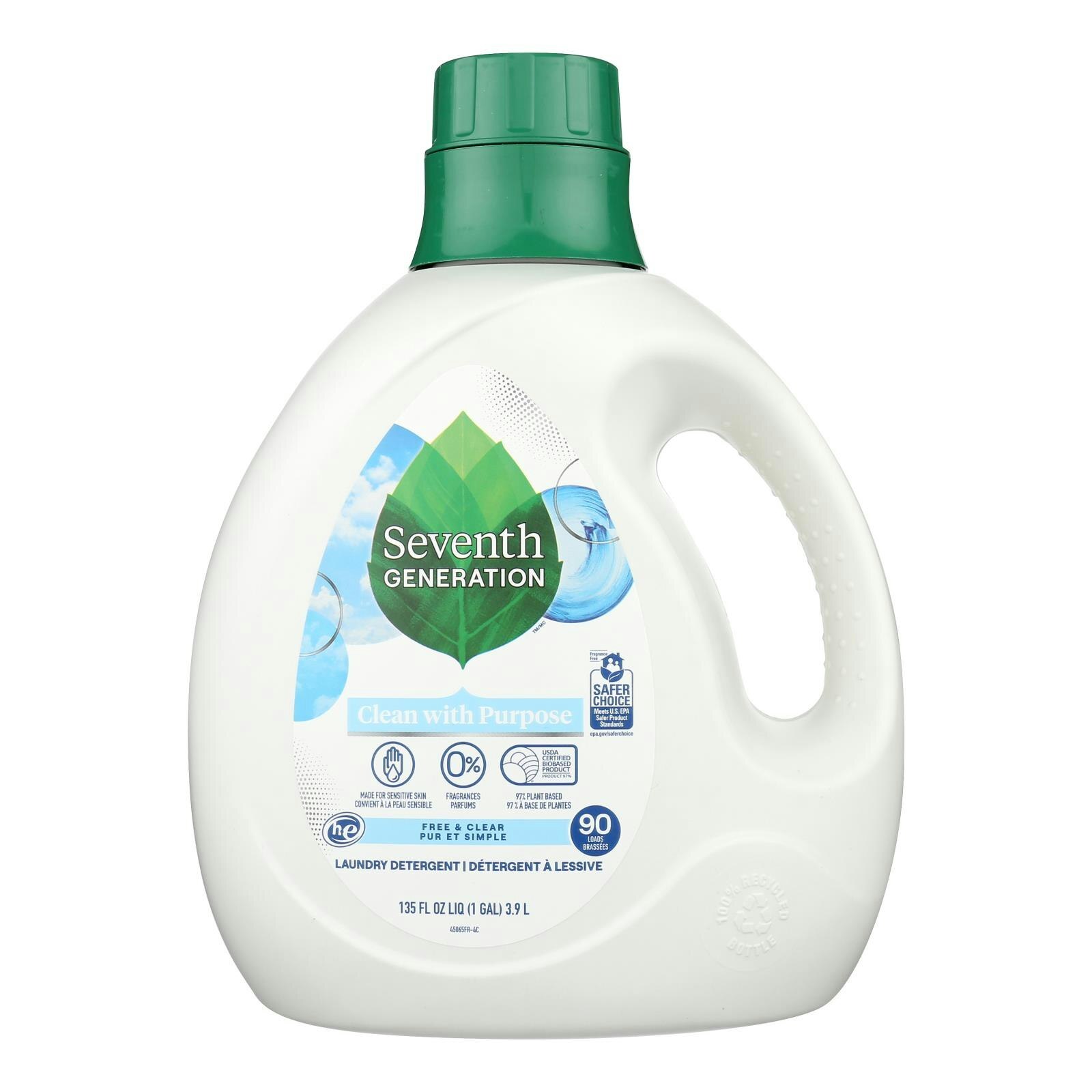 Seventh Generation – Liquid Laundry Free And Clear 135 fl. oz (Pack of 4)