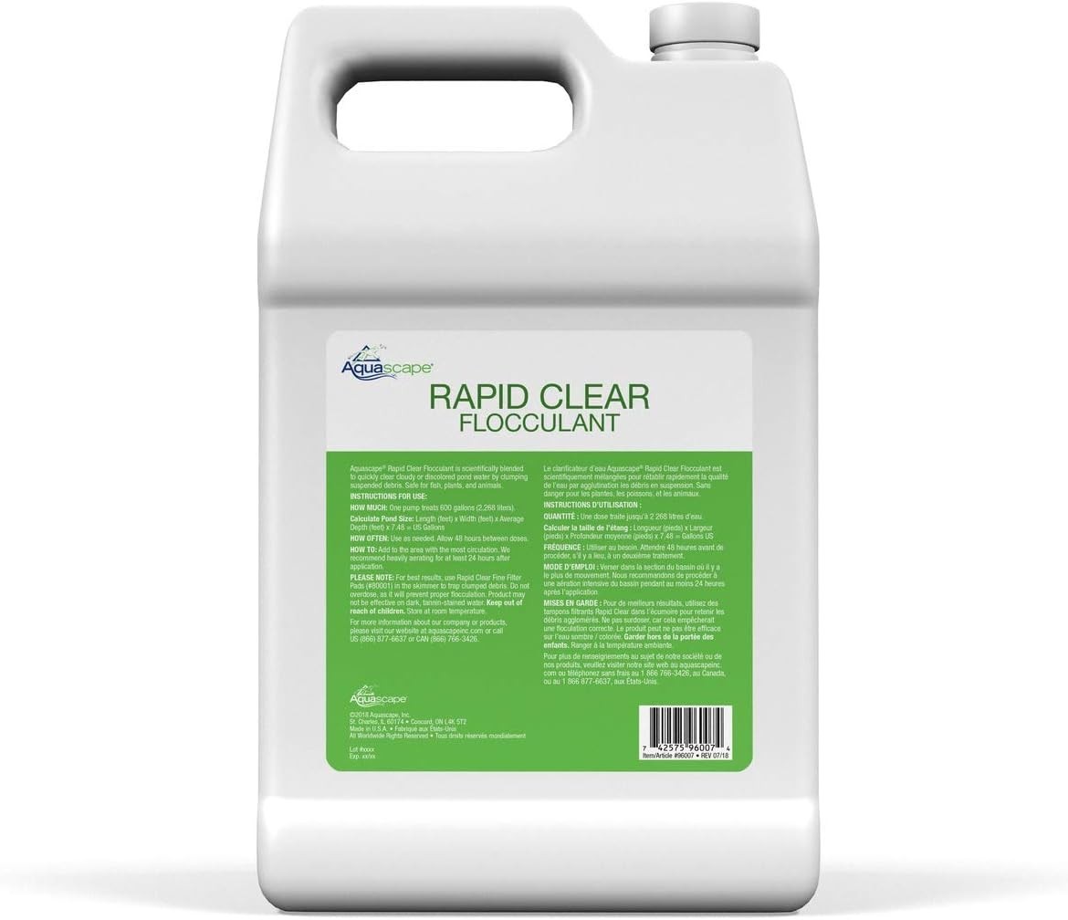 96007 Rapid Flocculant Treatment Clears Cloudy Pond Water 1 Gallon/ 3.78 L