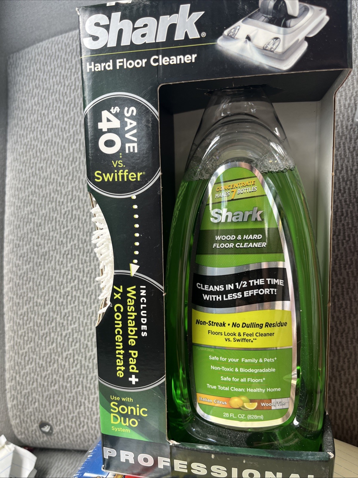Shark Wood/Hard Floor Cleaner 28oz Italian Citrus Sonic Duo Tile Concentrate NEW