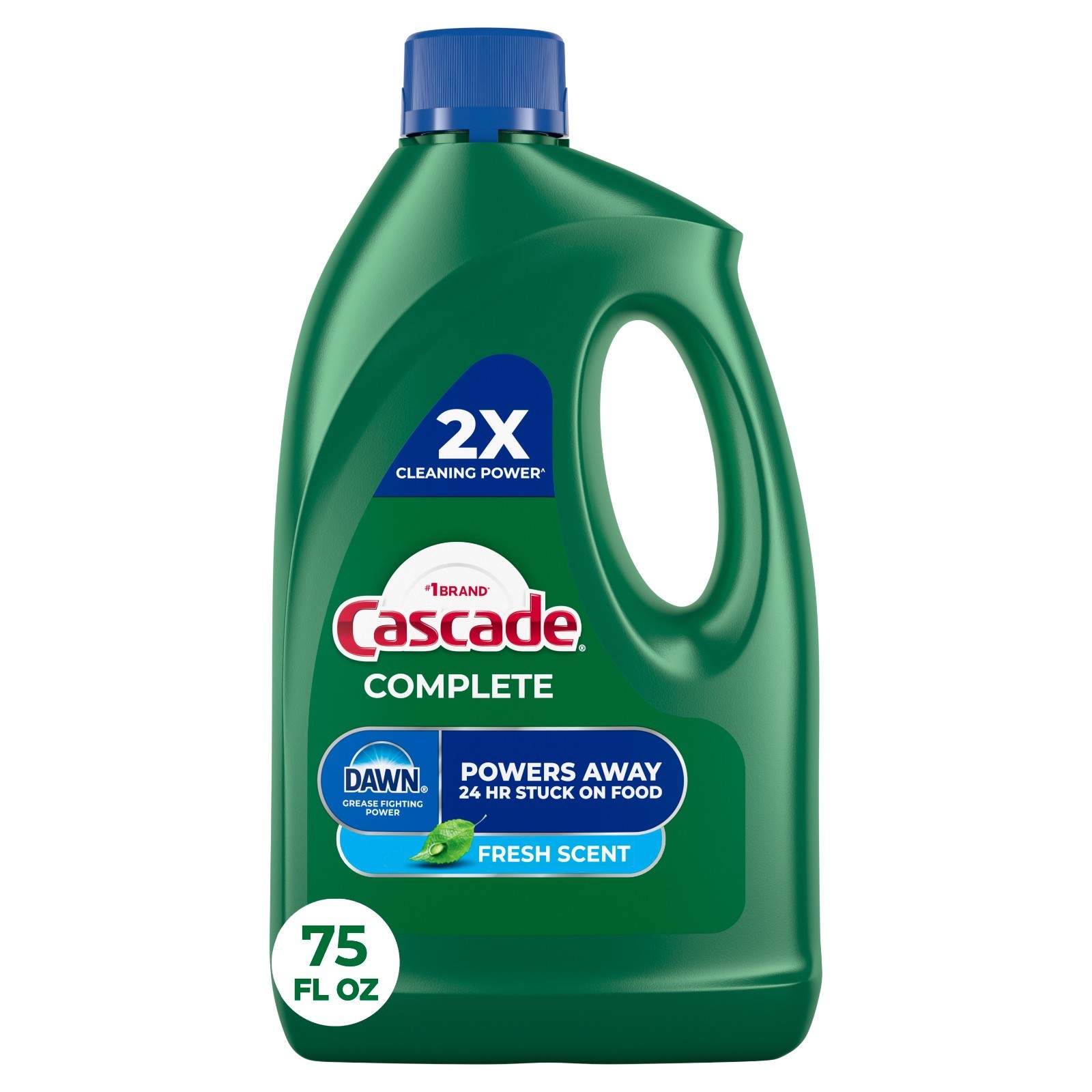 Cascade Complete Dishwasher Detergent Gel, Fresh, 75oz, 4 Pack