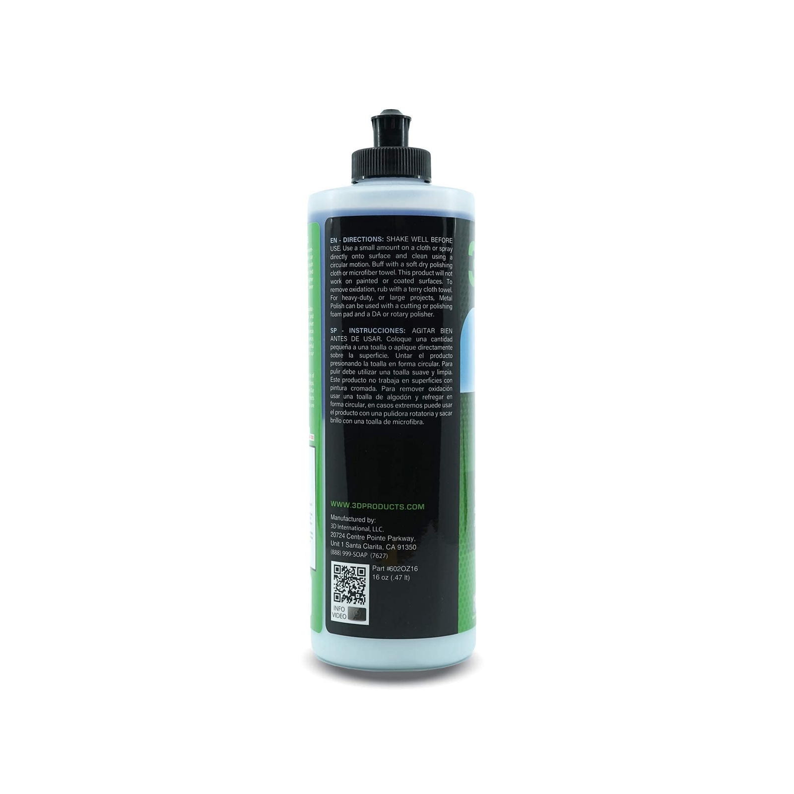 3D Metal Polish – Heavy Duty Car Metal Polish for Aluminum Chrome Brass