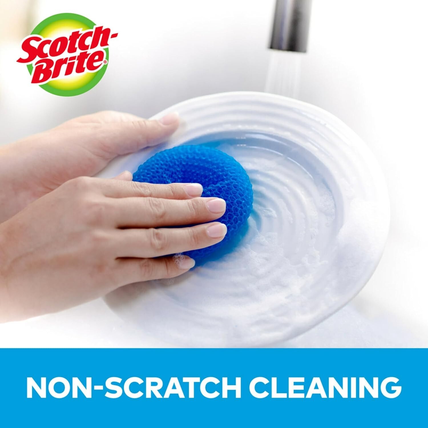 Scotch-Brite Non-Scratch Plastic 6 Scrubbing Pads Clean Dishes No Scratch Safe