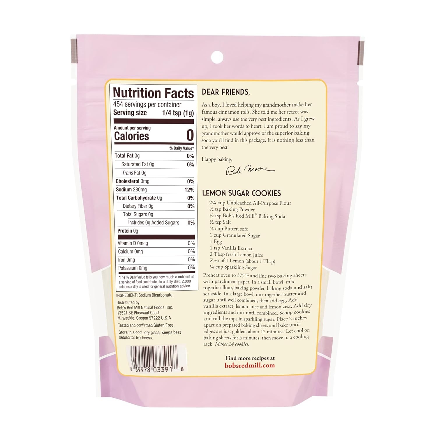 Baking Soda – 1 Pound Pack of 4, Non GMO, Gluten Free, , Kosher, Paleo Friendly