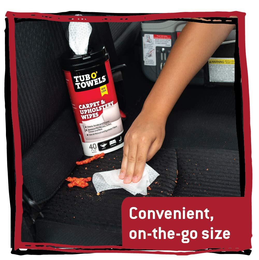 40 Count Heavy Duty Tough Stain Remover Wipes for Carpet and Upholstery