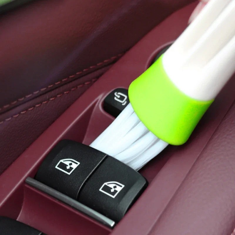 Portable Double End Car Vent Brush Computer Dust Cleaner Window Air Con Blinds