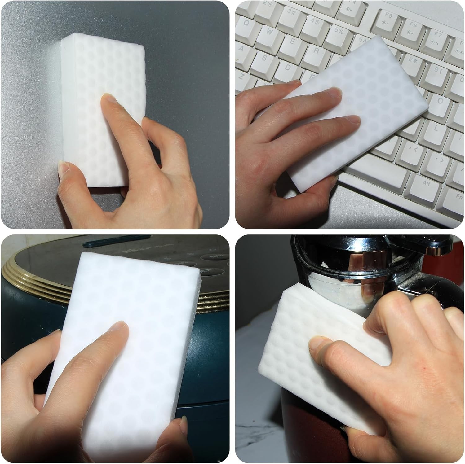 2X Density Sponge Erasers: 50 Pack Non-Toxic Sponges for Effortless Cleaning