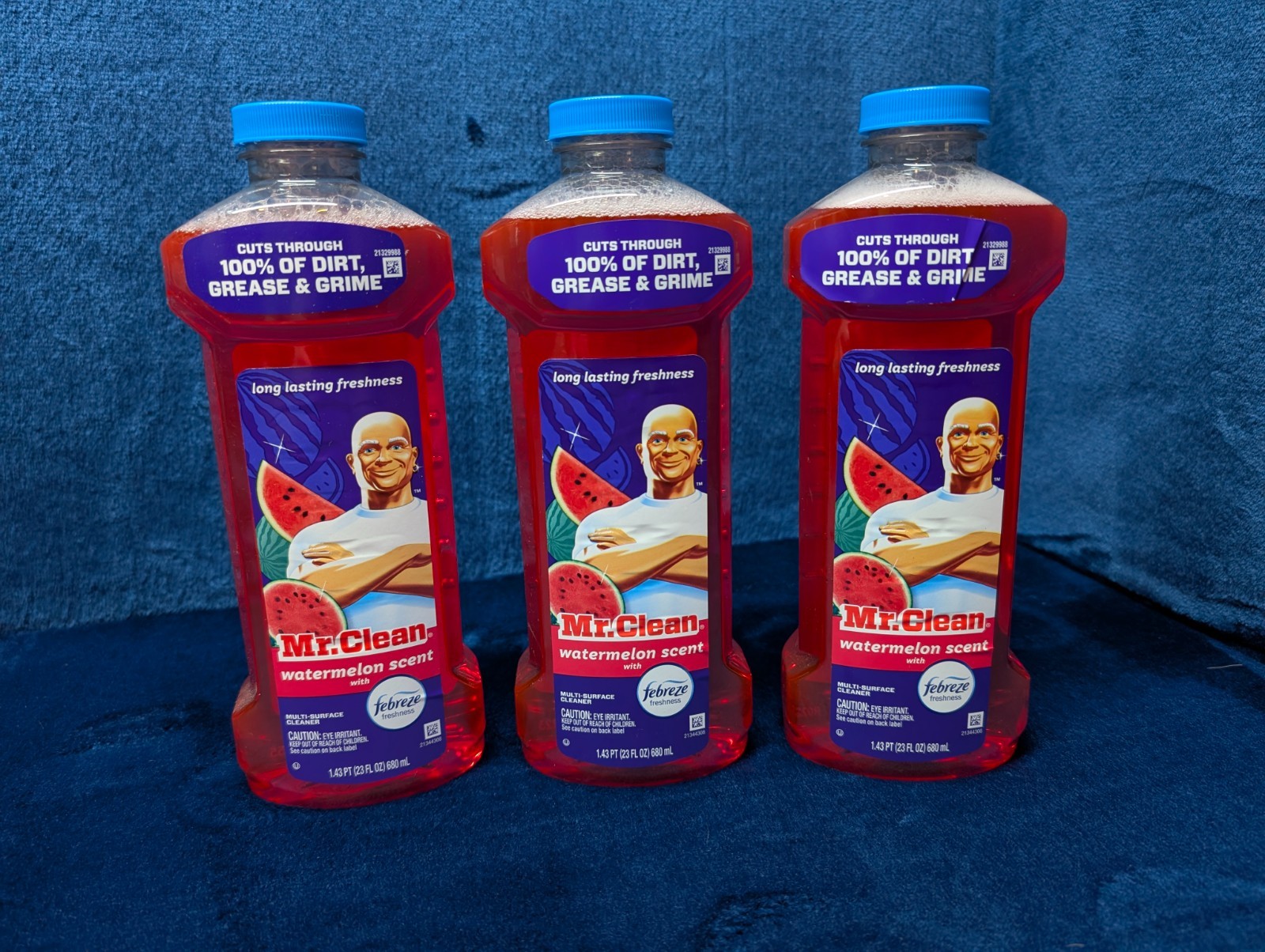 3 – 23oz Mr. Clean Multi Surface Cleaner Febreze Watermelon Household Scent