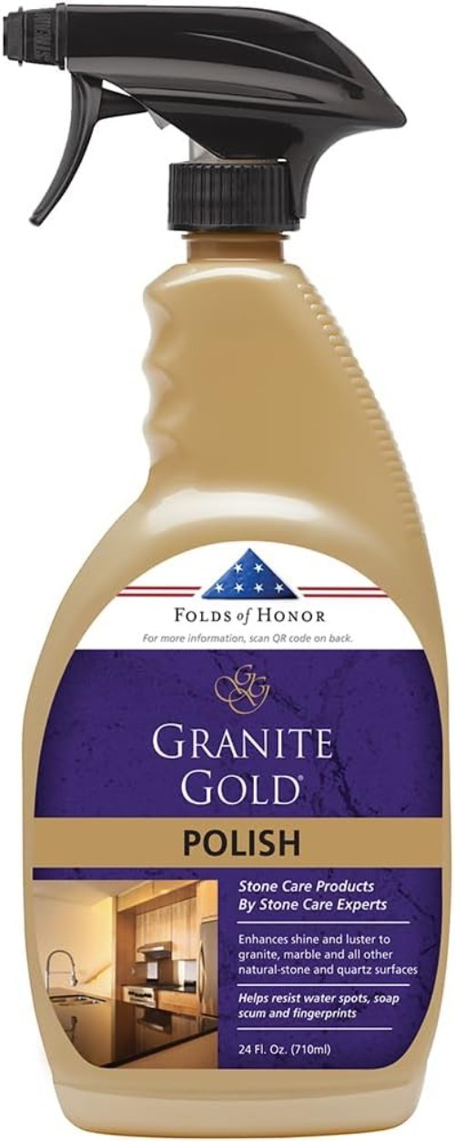 24 Fl Oz Streak-Free Cleaner for Granite, Marble & Quartz Surfaces – USA Made