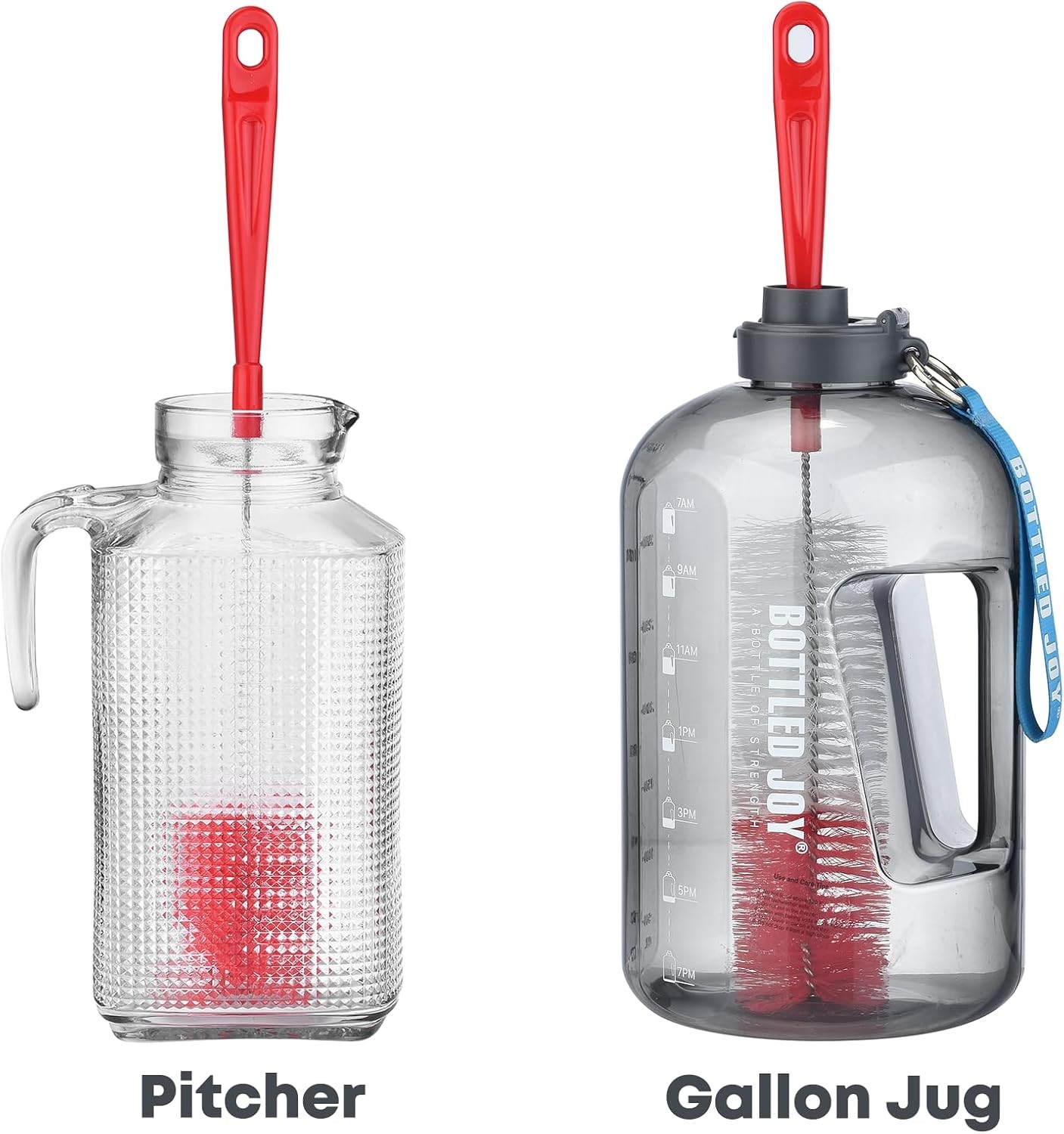 16 inch Extra Long Red Bottle Cleaning Brush Cleaner for Washing Narrow Neck