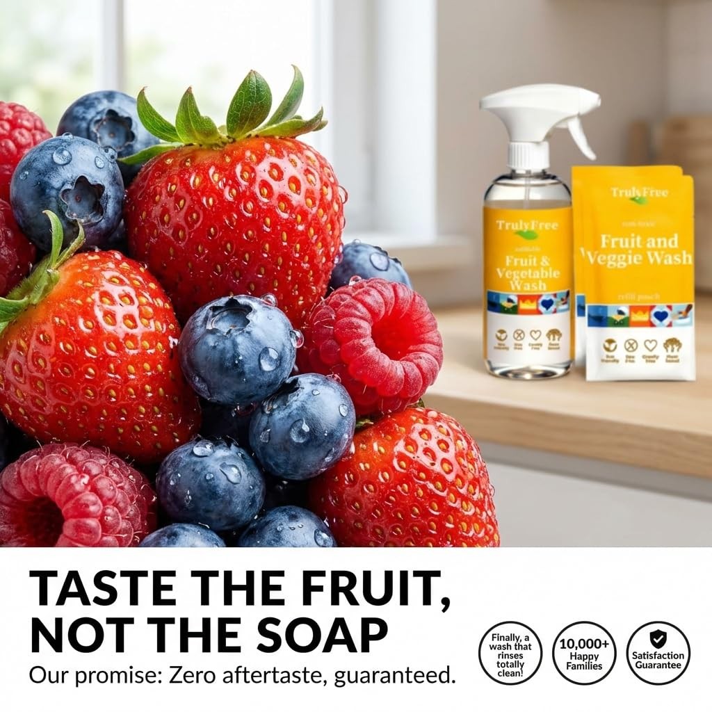 Fruit and Vegetable Wash – Veggie Wash Removes 99% of Dirt & Wax | Plant-Base…