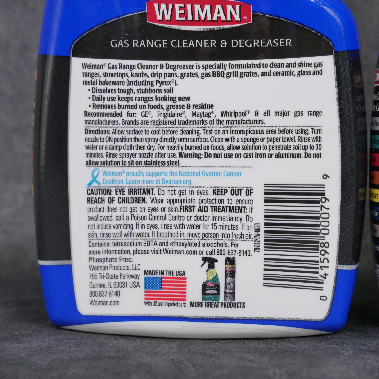 (2-Pack) Weiman Gas Range HEAVY DUTY Ceramic CLEANER & DEGREASER 12oz Spray