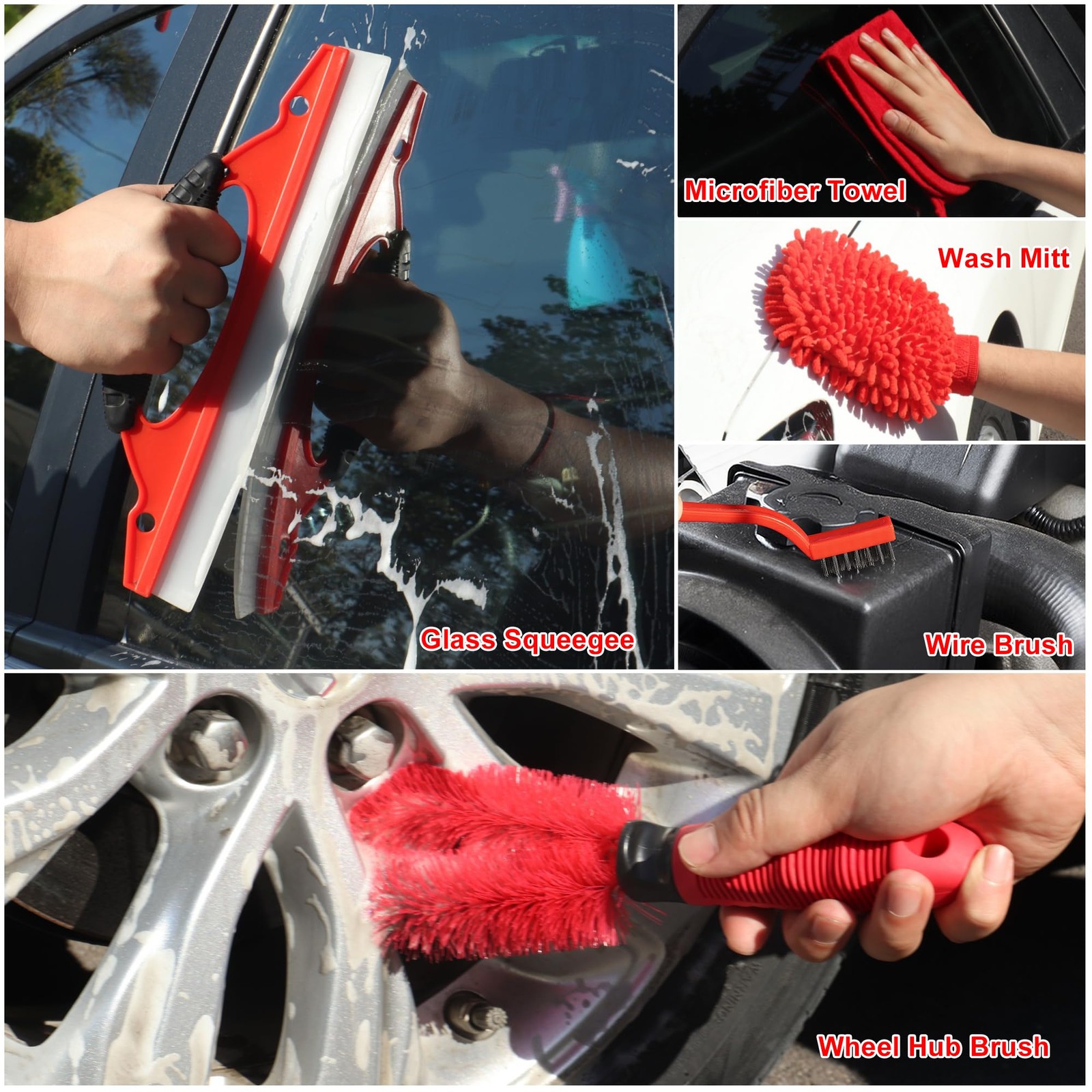 25Pcs Car Detailing Kit, Car Cleaning Kit with Drill Brushes and Interior Too…