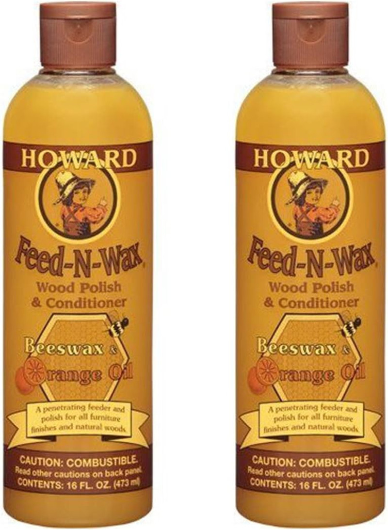 Feed N Wax Wood & Conditioner Beeswax Polish, Orange, 16 Fl Oz, Pack of 2