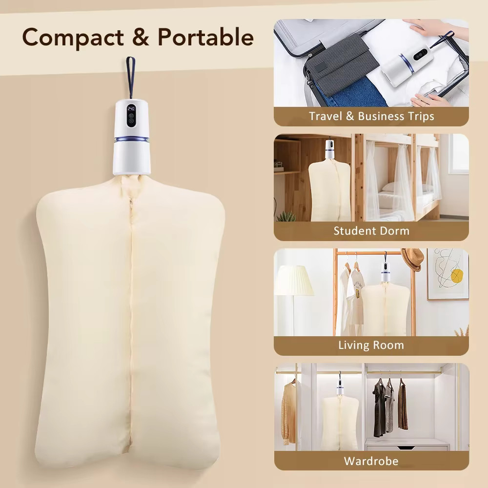 Portable Clothes Dryer 110-220V Smart Mini Laundry Dryer with Timer Travel Use