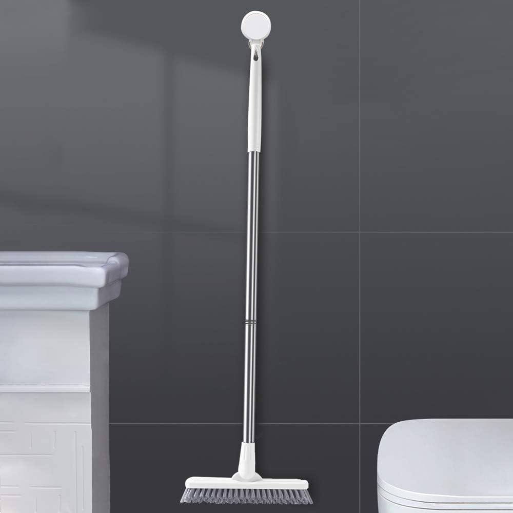 Floor Scrub Brush Bathroom Long Handle Bathtub Push Broom Shower Tile Grout
