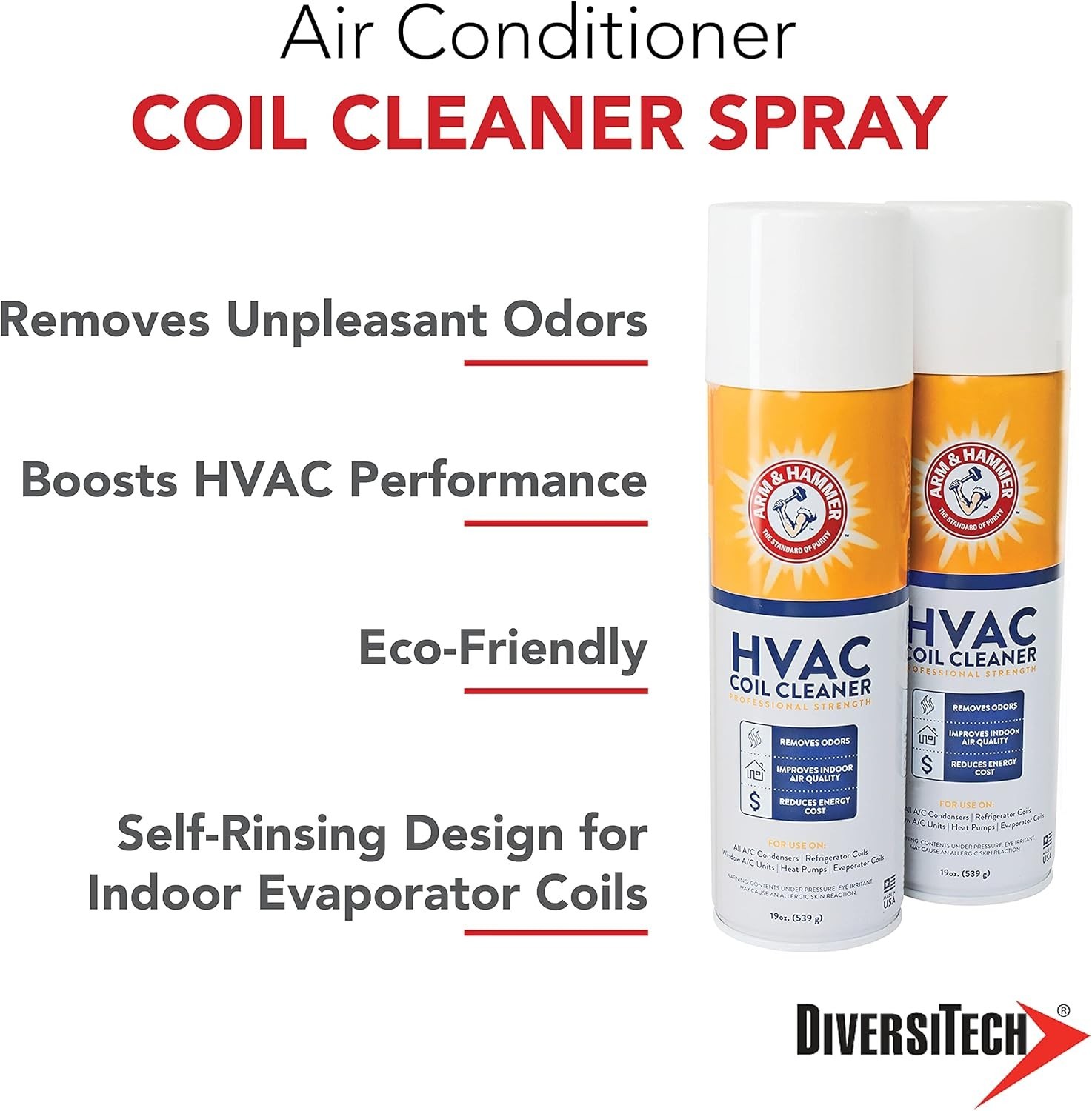 Biodegradable HVAC and Air Conditioner Coil Cleaner Foam Aerosol Spray, 19 fl…