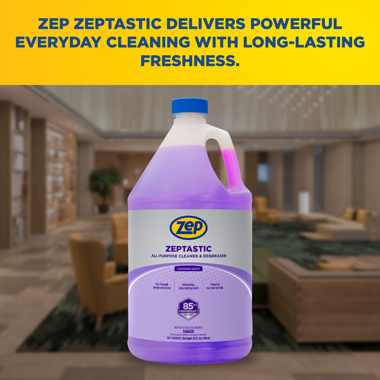 Zep Zeptastic All-Purpose Cleaner and Degreaser – 1 Gallon (Case of 4) 325724 –