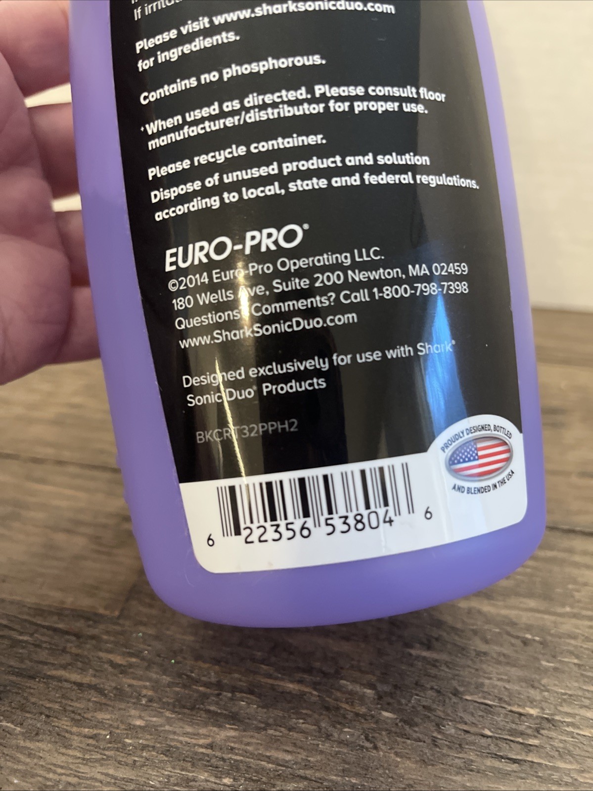 SHARK Carpet Buddy No Rinse Carpet Cleaner English Lavender 32oz Bottle 1/3 FULL