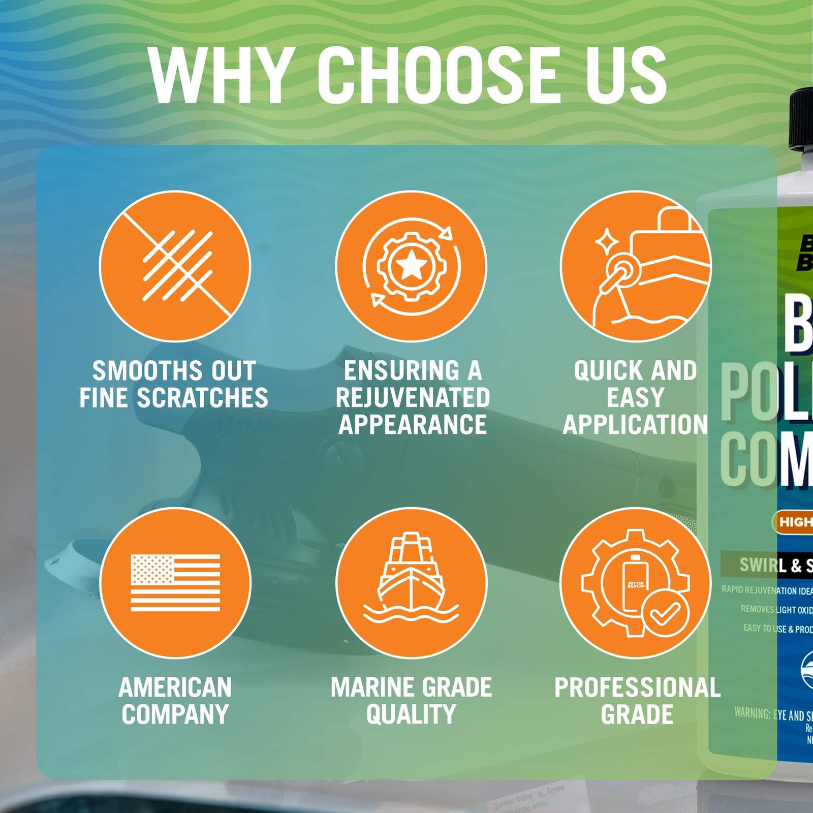 Boat Polishing Compound Gelcoat Restorer, Fiberglass Polish for Boats, Rubbin…