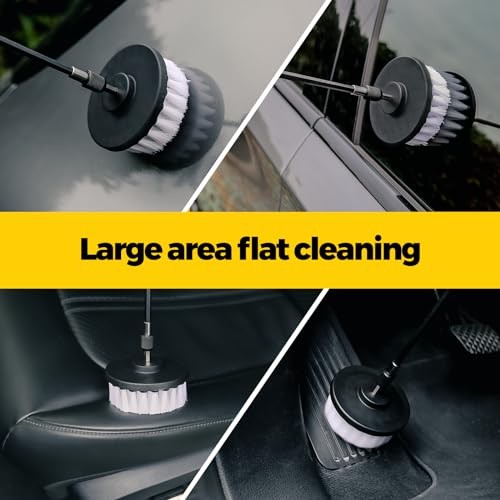 5Pack Drill Brush Attachment Set Car Interior Detailing Kit，Power Scrubber Long