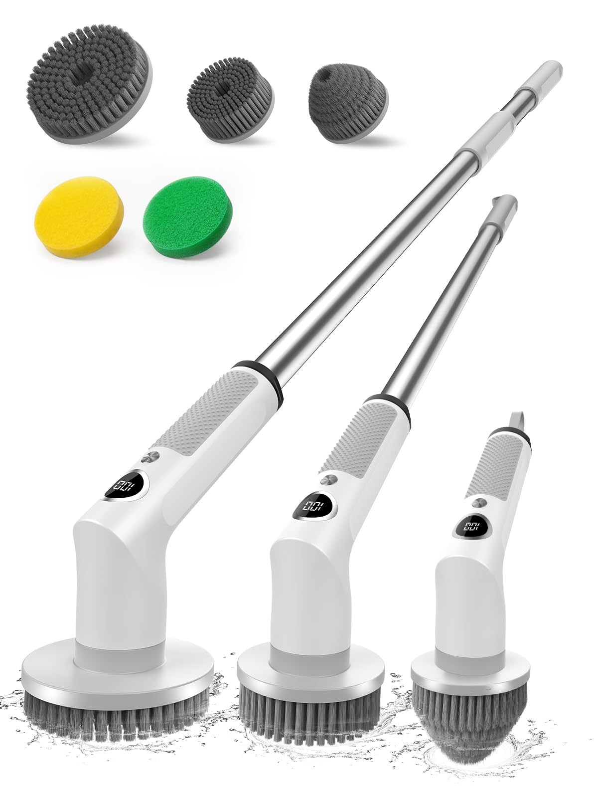 Electric Spin Scrubber, 2026 Electric Scrubber for Cleaning 4000mAh 2 Speed S…