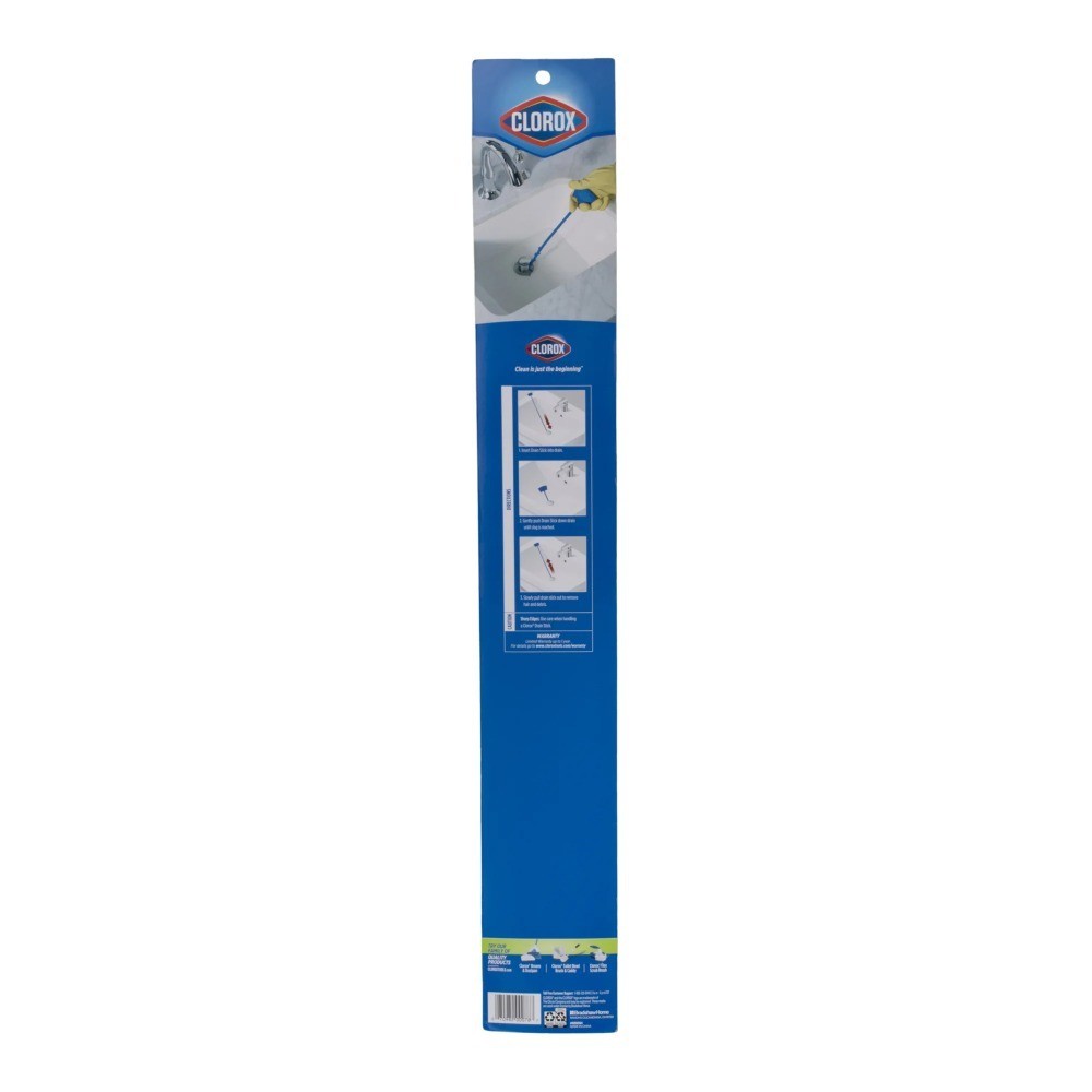 20-inch Drain Cleaner Sticks for Hair and Drain Clogs, Blue, Pack of 2