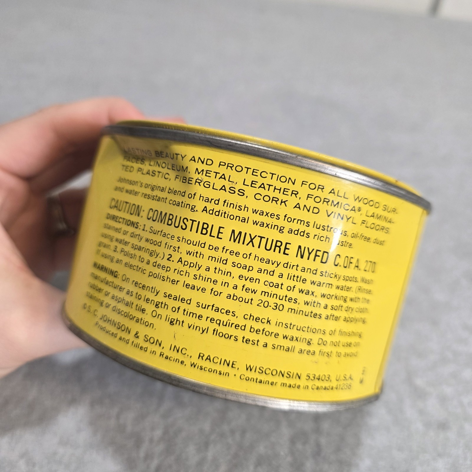 SC Johnson Paste Wax The Original Formula, 16 oz (1 lb) Discontinued NEW