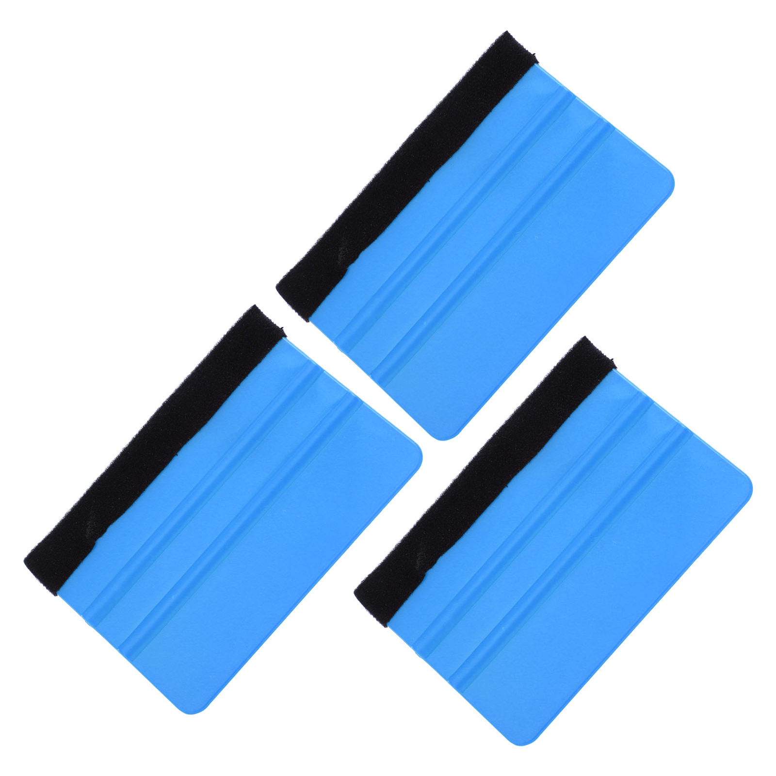10 X Car Vinyl Scraper Scratch Resistant Professional Vinyl Felt Squeegee Blue