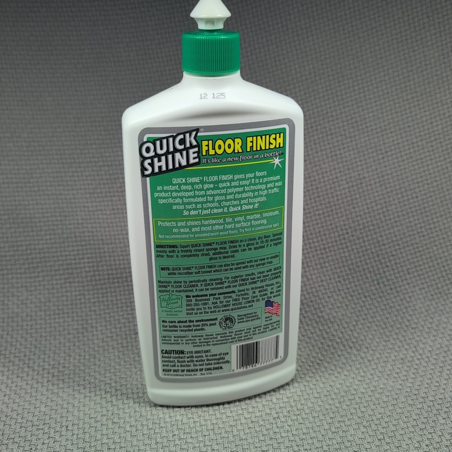 Holloway Quick Shine Floor Finish Wood Tile & House Hard Surfaces 50% Full 2010