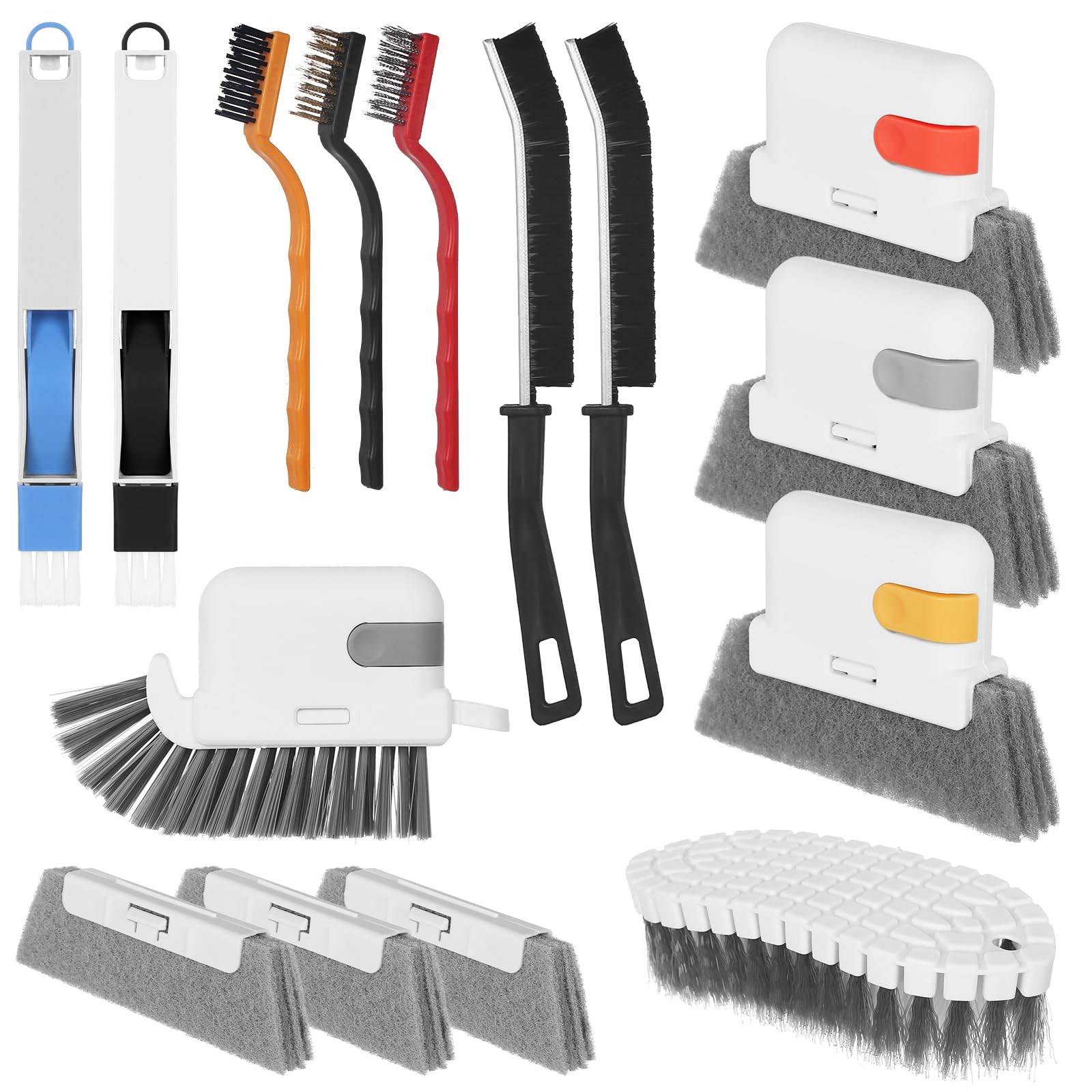 15 Pcs Window Groove Cleaning Brush Tool, Door Window Track Cleaner Groove Ga…