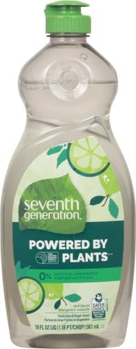 Seventh Generation Plant Based Dish Soap Fresh Lime Ginger 19 Fl Oz Pack Of 1