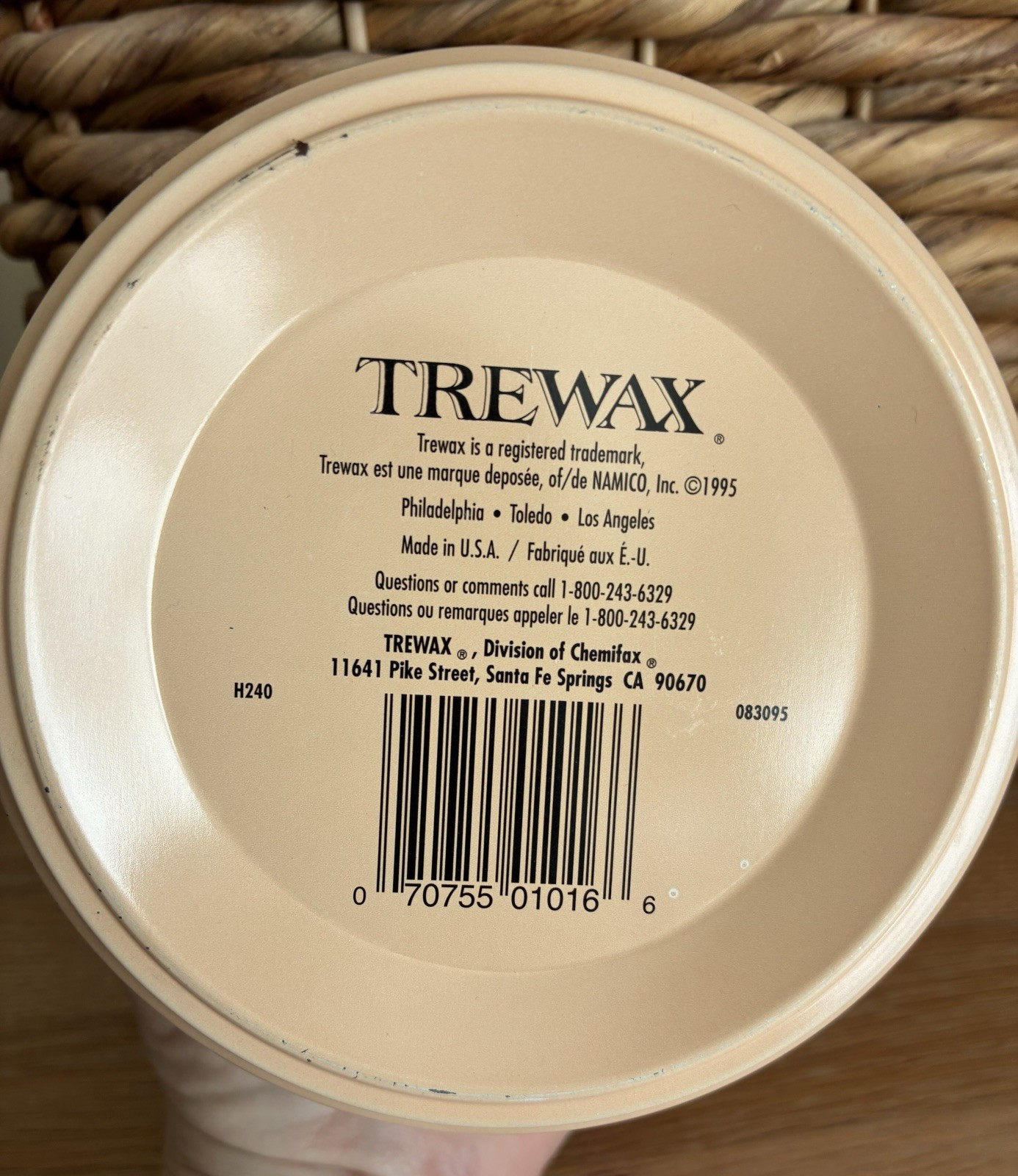 Original Trewax Clear Paste Wax Polish 12.35 Oz Can