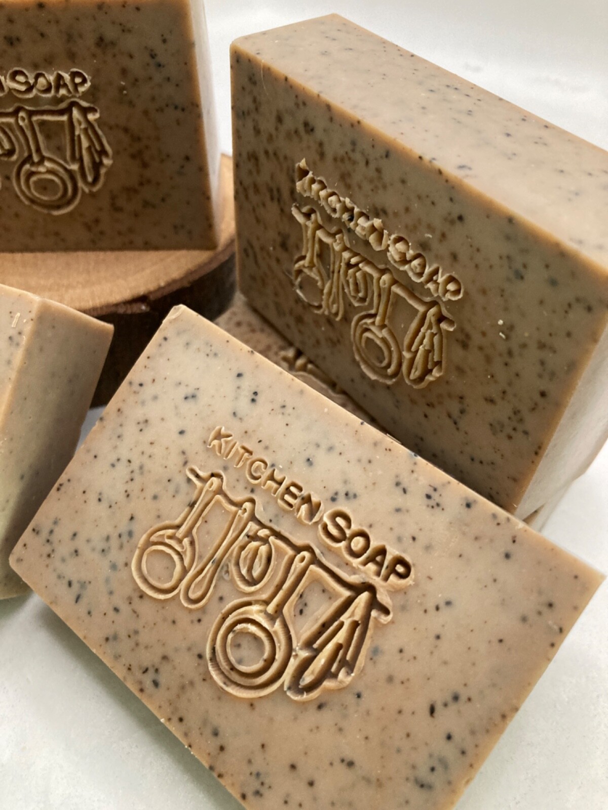 Kitchen Dishwashing Bar Soap Made With Real Coffee Lot 4 Bars 3.4 – 3.8 oz. Each