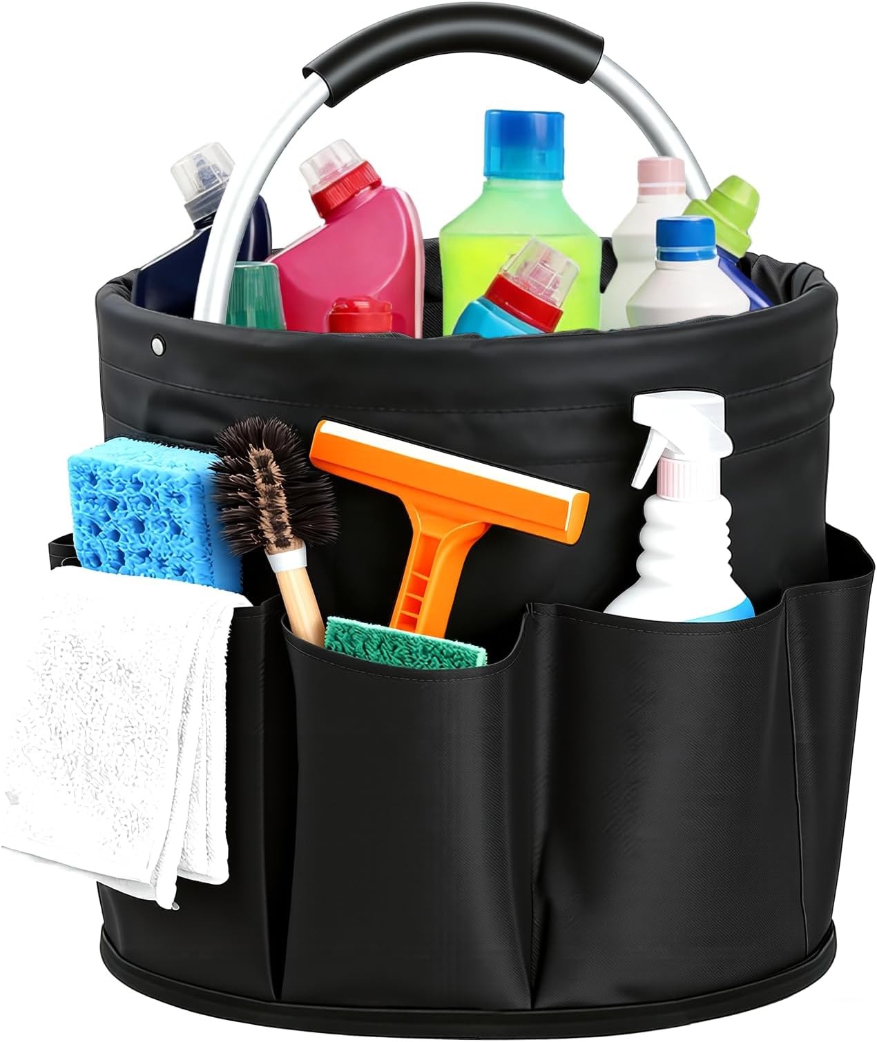 Cleaning Caddy with Handle, Cleaning Products Organiser, Foldable Storage Bas…