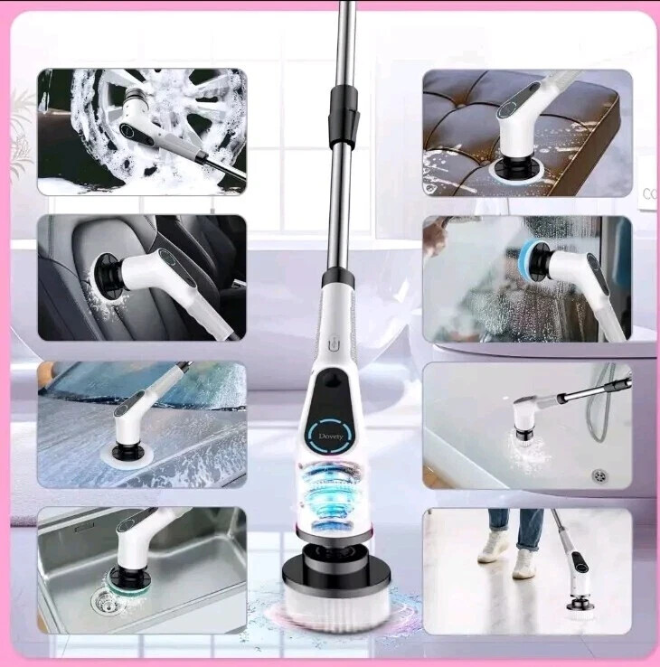Dovety 9 In 1 Electric Spin Scrubber Cordless Cleaning Brush Scrubber CB-02