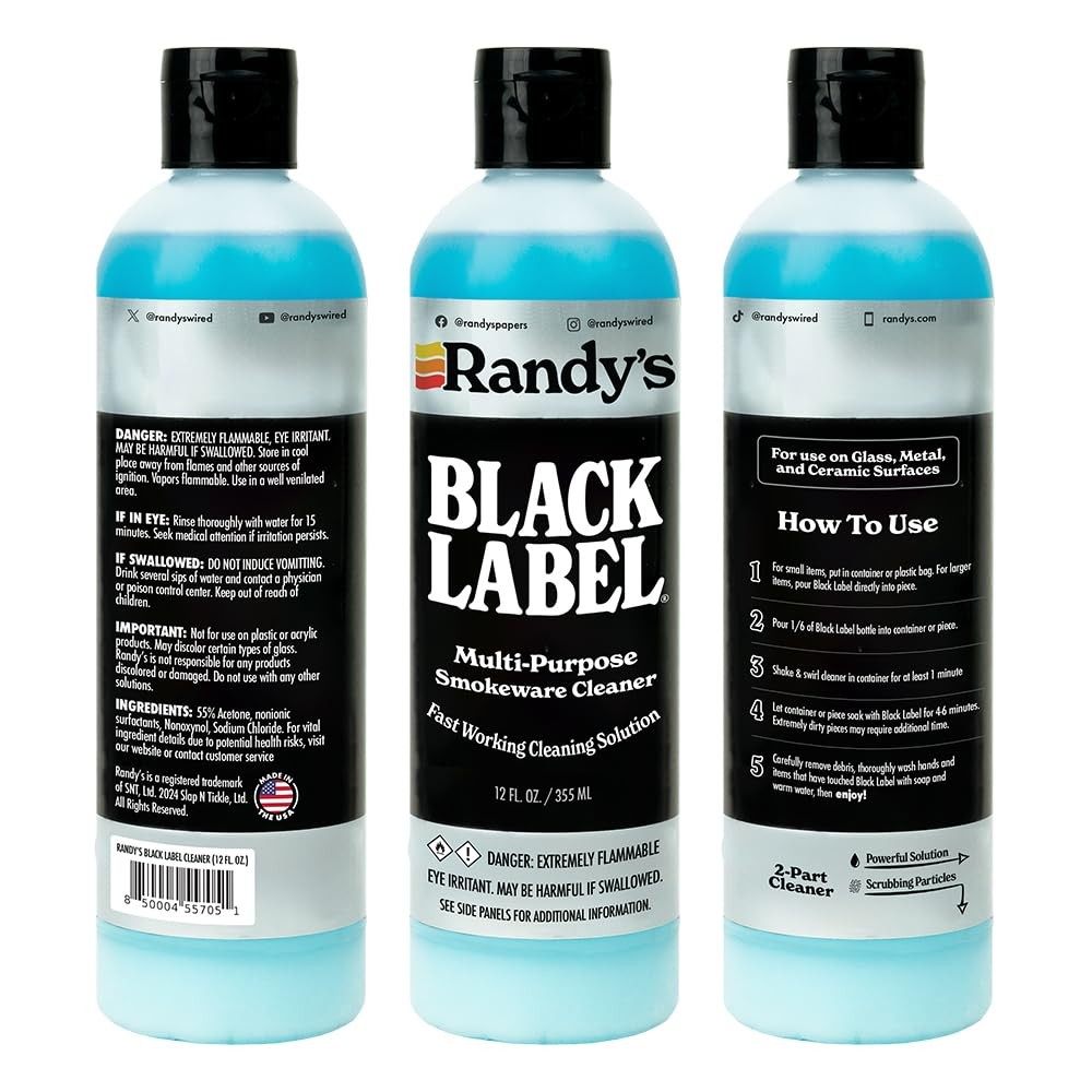 Black Label Multipurpose Cleaner – 12 fl. oz. Glass, Metal, Ceramic Cleaner -…