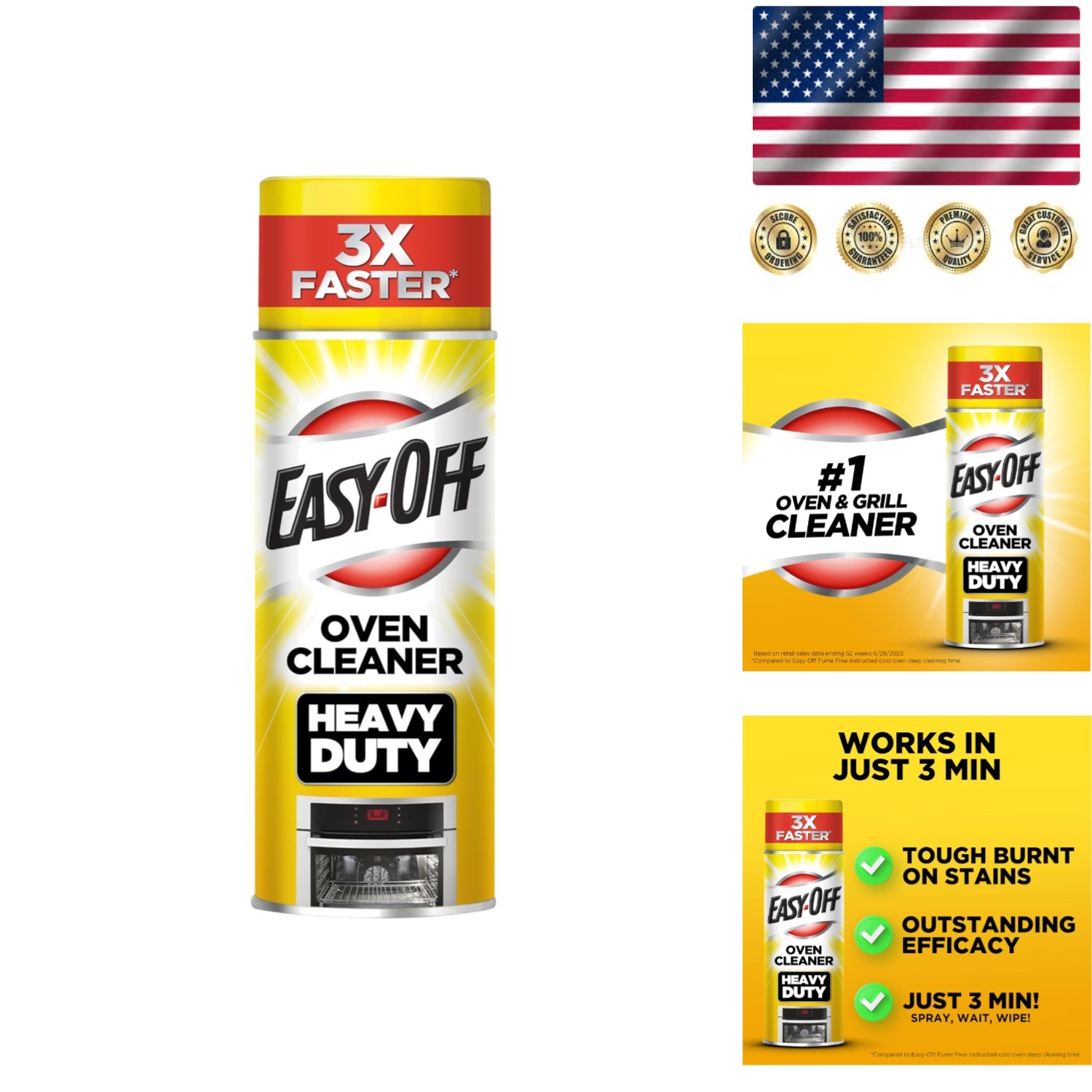 Heavy Duty Oven Cleaner with Fresh Scent – Fast-Acting Grease Remover, 14.5 oz