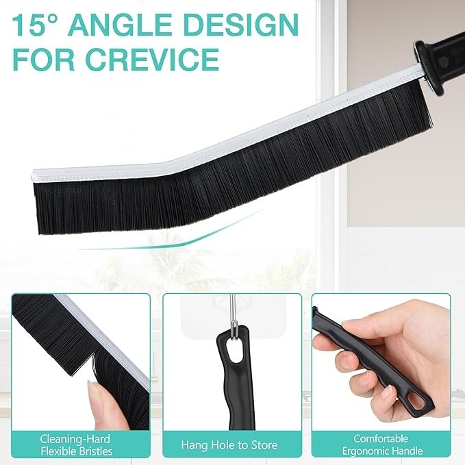 Crevice Cleaning Brush 12 Pcs Supplies Tools Hard Bristle Brushes for Household