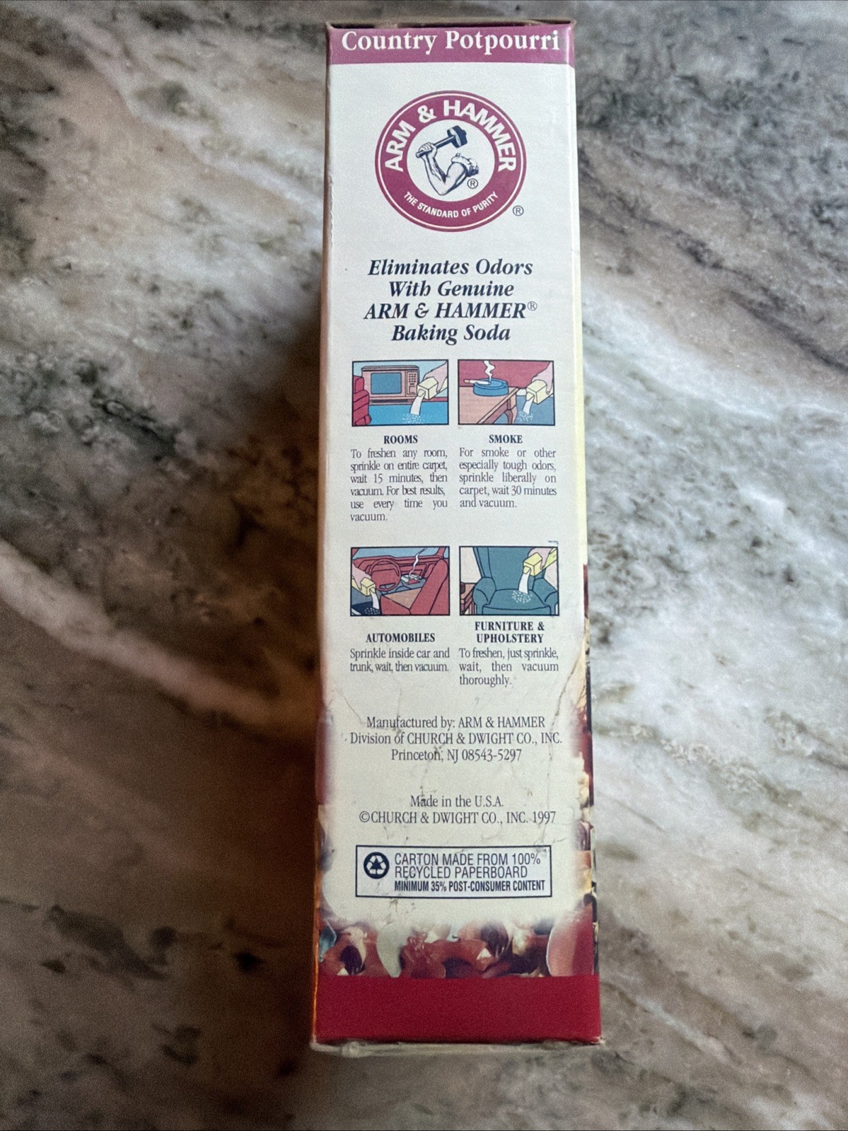 VTG 1997 ARM & HAMMER CARPET DEODORIZER Country Potpourri , 32oz Eliminate Oder