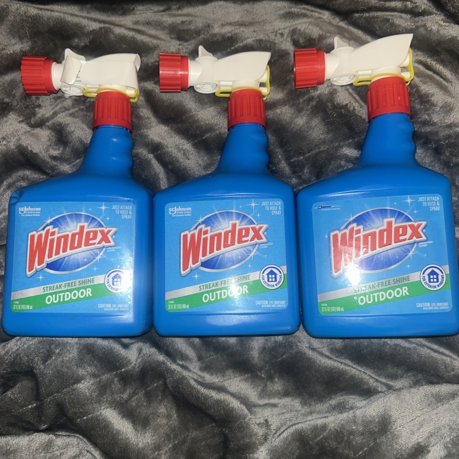 Windex Outdoor Window & Glass Cleaner for Hose Ammonia Free,32 Fl Oz (Pack of 3)