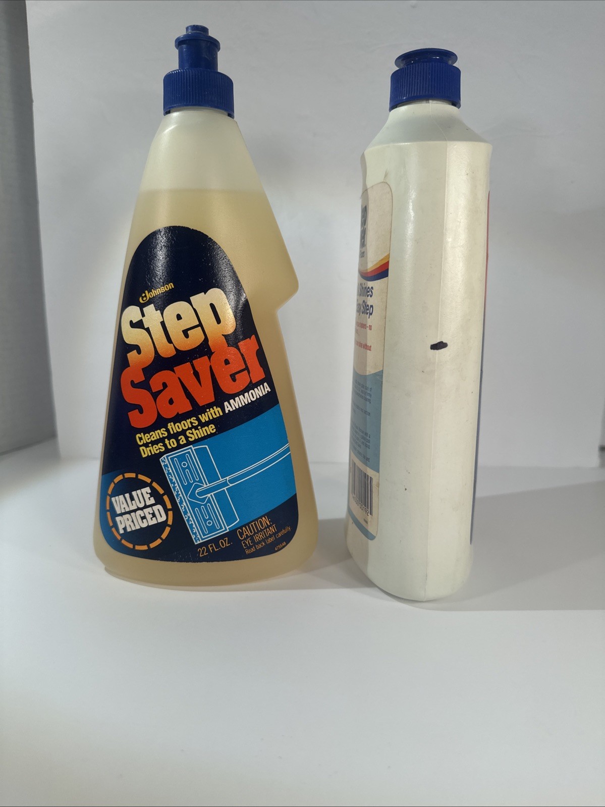2 Vtg SC Johnson Wax Step Saver Floor Care 1 Half & 1 FULL NOS Movie Prop