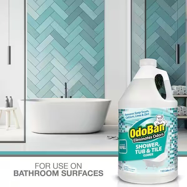 OdoBan 1 Gal. Shower Tub &Tile Cleaner Refill (Ready-To-Use) Powerful Bathroom