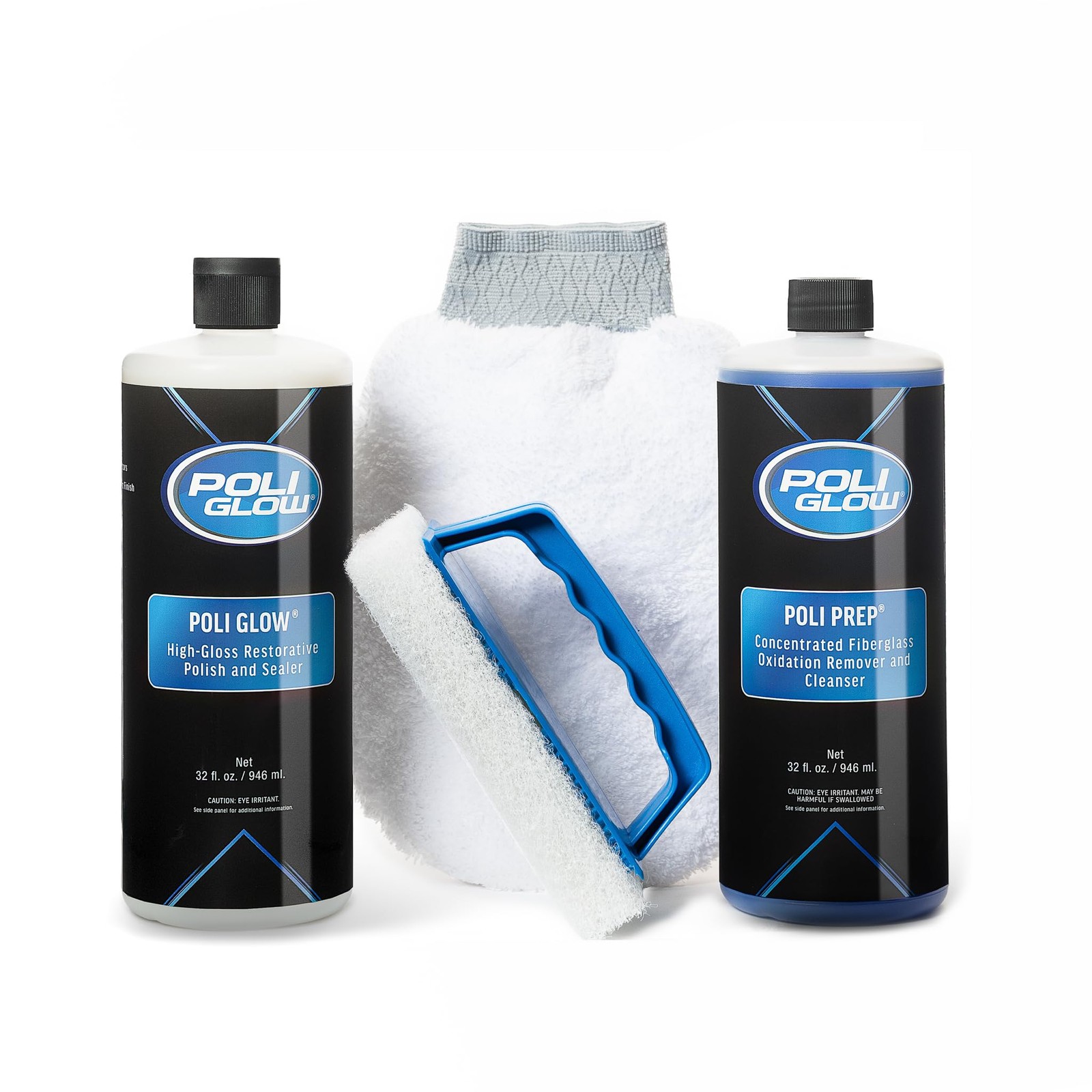Poli Glow Basic Kit — Complete Fiberglass Restorer for Boats and RVs and More.