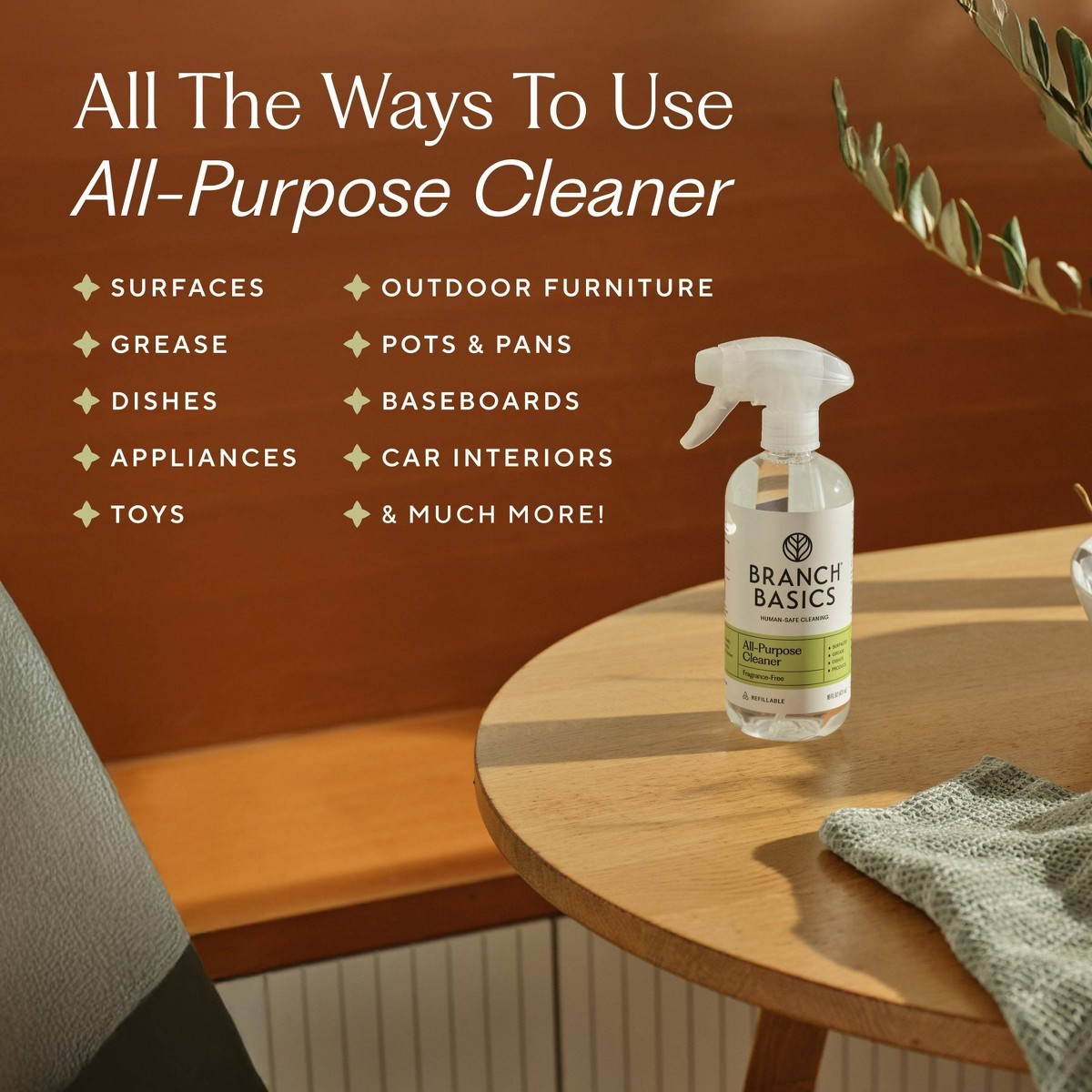 Fragrance-Free All Purpose Cleaner – 16 fl oz: Paraben-Free, Sulfate-Free