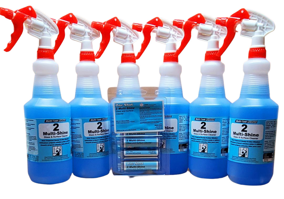 Multi-Shine Glass and Surface Cleaner “One Shot” (Pack of 6)