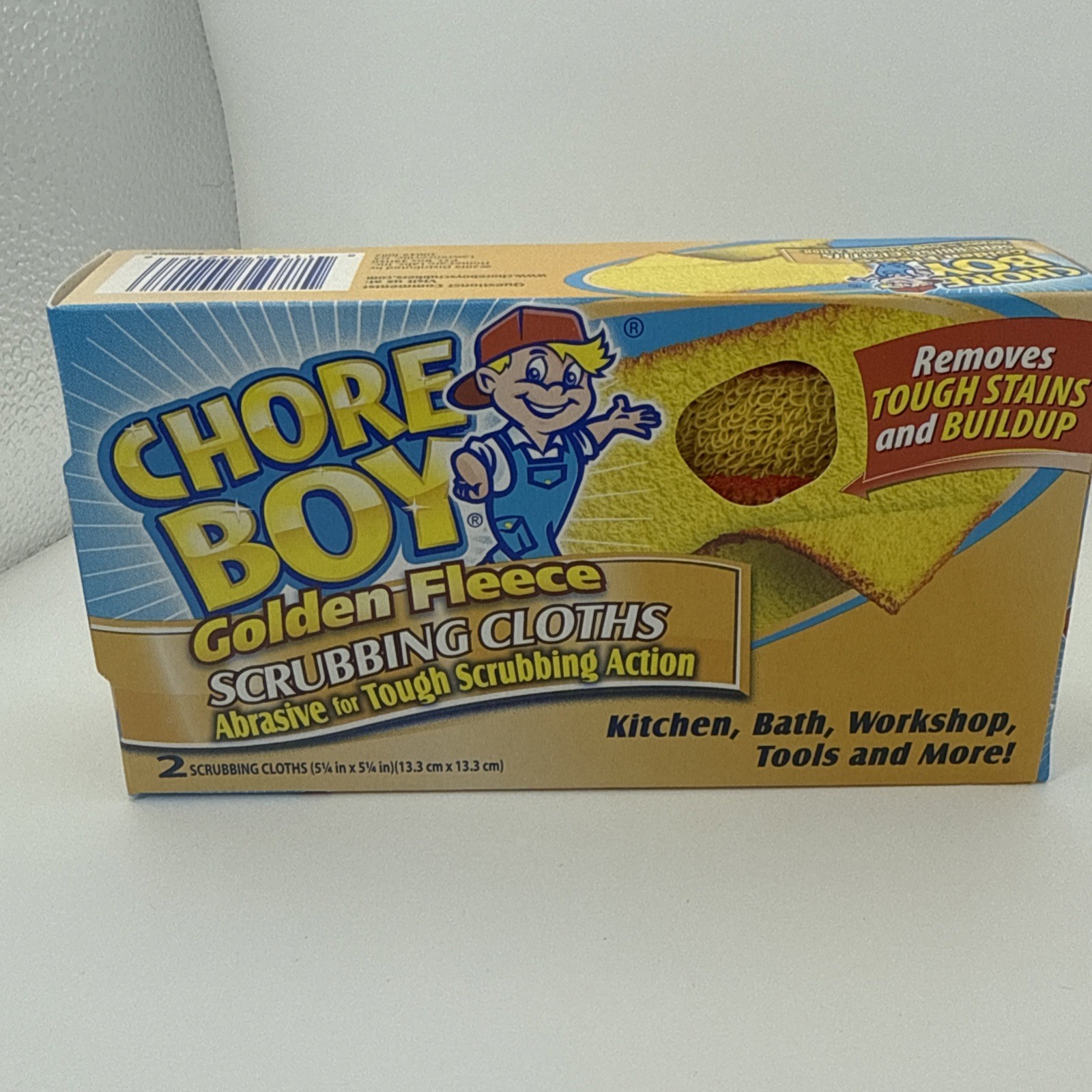 16 PCS / CHORE BOY Golden Fleece Scouring Cloths Pads Scrubbing, 8 Boxes Of 2